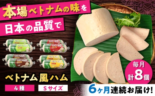 【全6回定期便】ベトナムハム Sサイズ 4種セット / ハム はむ ベトナム ベトナム料理 / 瀬戸市 / 株式会社フードフォース [BBBE011]