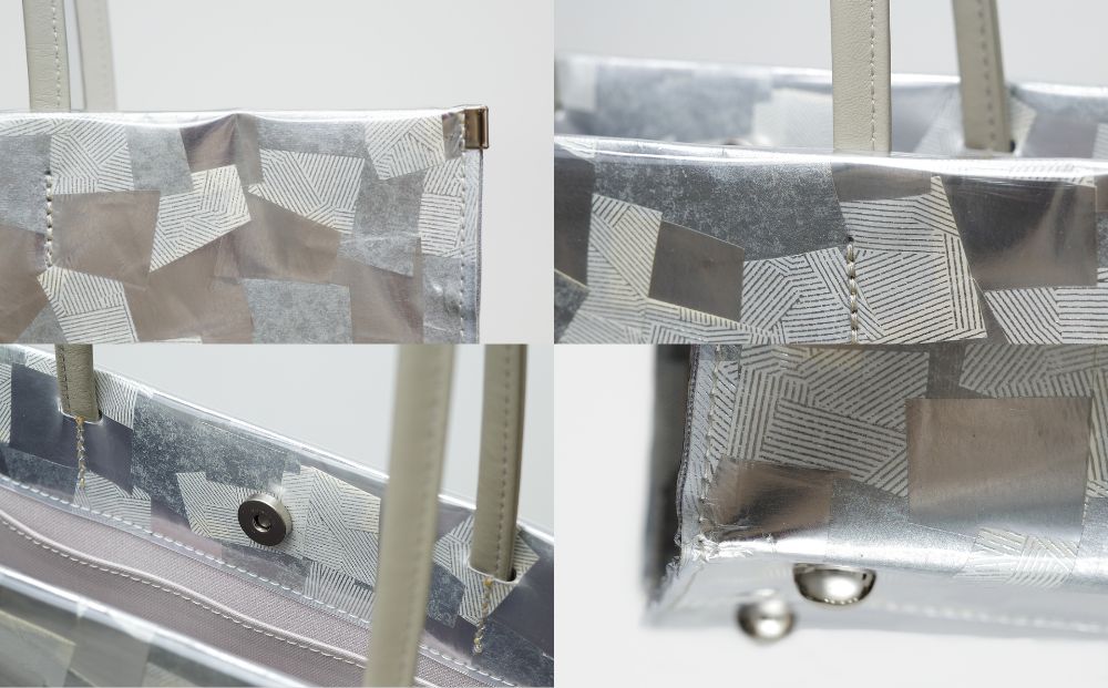 【KENTO HASHIGUCHI×京都西陣織】銀引箔 トートバッグ A4 横型｜京都 バッグ 鞄 人気 ブランド［ 京都 バッグ 鞄  西陣織 人気 おすすめ ファッション おしゃれ お取り寄せ 通