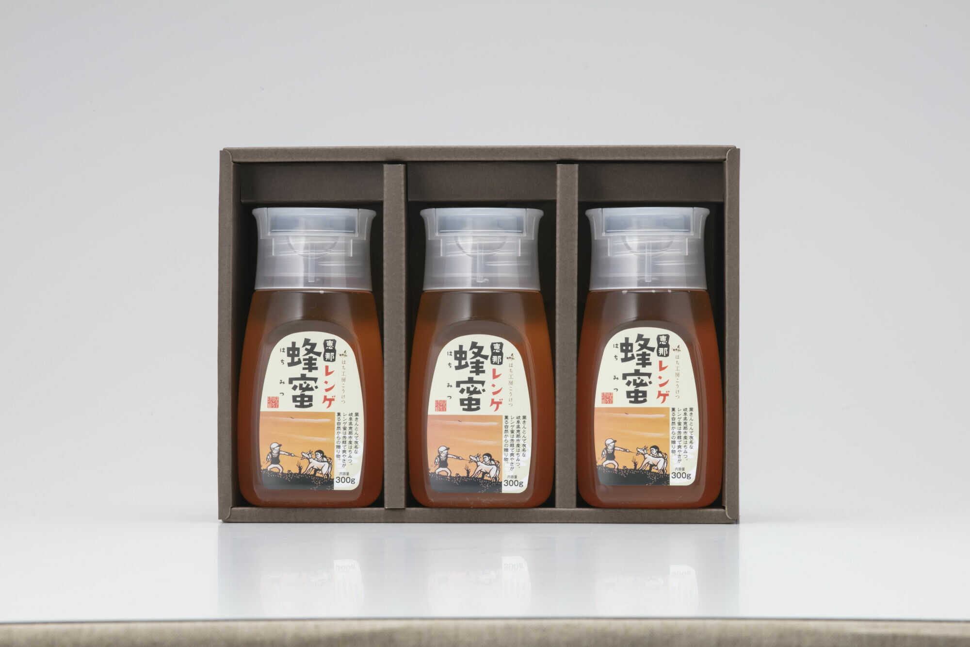 【ふるさと納税】恵那蜂蜜 3本 ギフト箱入りセット (蓮華蜂蜜300g×3本) 国産 はちみつ 蜂蜜 ハチミツ 岐阜県産 恵那市産 健康 美容 産地直送 お取り寄せ恵那市 / はち工房こうけつ[AUDF014]