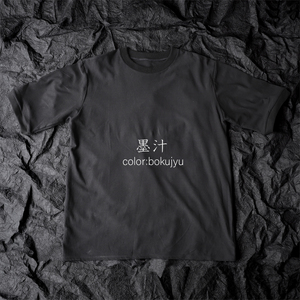 土に還る天然素材「和紙糸」で作ったTシャツ　メンズ　Lサイズ　墨汁（ブラック） ／ まちづくり観光振興機構 半袖 カットソー 黒 トップス サステナブル 大人用 清涼感 奈良県 田原本町