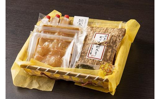 
博多料亭造り鯛だし茶漬けとブランデー仕込みからし明太子セット
