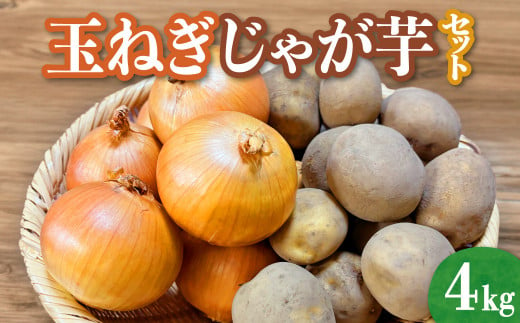 【8月下旬〜9月中旬発送】たまねぎ じゃがいも 各2kg（計4kg）セット 野菜 玉ねぎ じゃが芋 ジャガイモ 詰め合わせ 常備菜 岩手県 金ケ崎町