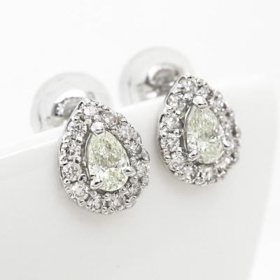ふるさと納税 甲府市 甲府市発 プラチナ ダイヤモンド ピアス 0.4ct ペアシェイプ [PS-0641-2PT] |  | 01