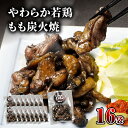 【ふるさと納税】やわらか 若鶏もも 炭火焼き 100g×16袋 ジューシー 旨味 厳選 国産鶏 熟練 職人 手焼き 岩塩 ブレンド 調味料 お肉 国産 食品 畜産物 宮崎県 宮崎市 送料無料