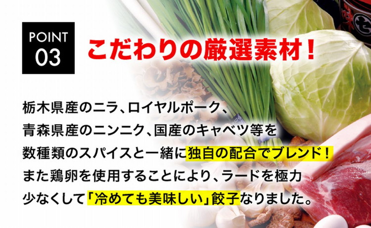 「宇都宮餃子館」スタミナ健太餃子 960g（48個）≪ギョーザ 冷凍餃子 冷凍食品 グルメ 食品 惣菜 中華惣菜 点心 中華≫_イメージ5