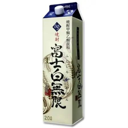 紀州の地酒　富士白無限　ふじしろむげん　《麦》 25度 2L×6パック【日高町】【1224196】