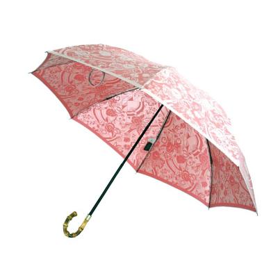 ふるさと納税 富士河口湖町 槙田商店【晴雨兼用 折りたたみ傘】kirie 更紗:ルージュ |  | 03