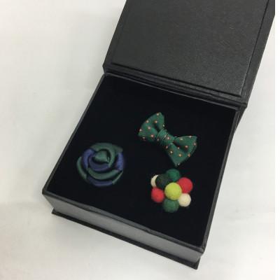 ふるさと納税 泉南市 ●ラペルピン3個セット【グリーン系】