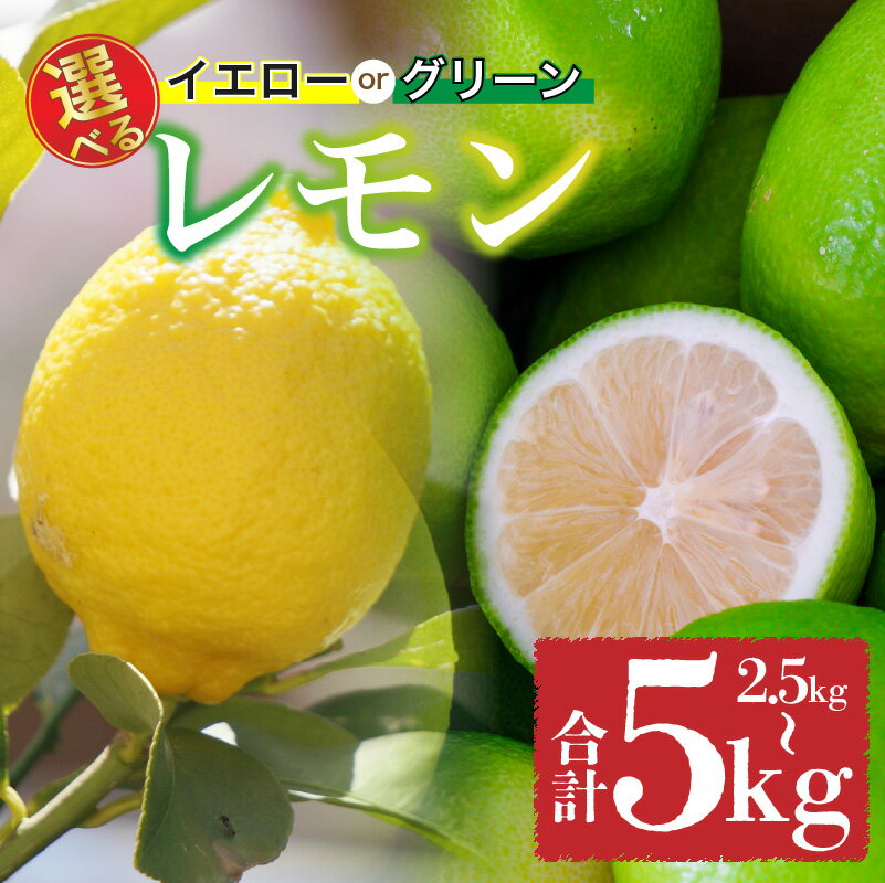 【ふるさと納税】 【先行予約】 グリーンレモン 【 9月から発送】 イエローレモン 【 2026年1月上旬から発送】 家庭用 レモン 2.5kg / 5.0kg 防腐剤 ワックス 不使用｜ 訳あり レモン 檸檬 完熟 柑橘 酸味 国産 愛媛県産 訳あり 新鮮 愛媛 松山