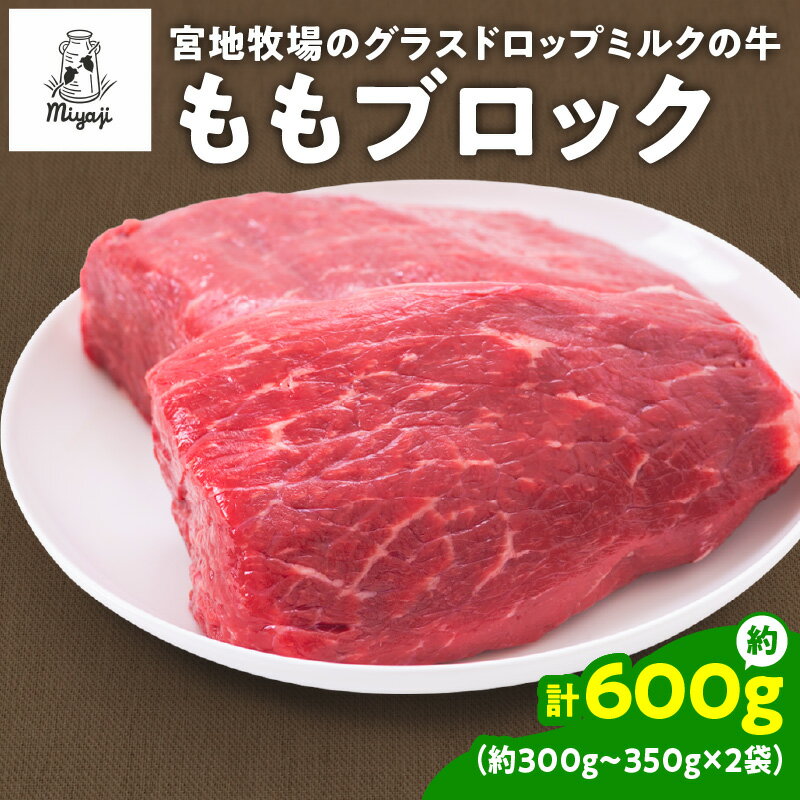 【ふるさと納税】宮地牧場のグラスドロップミルクの牛 ももブロック 約600g 煮込み料理や ローストビーフ作りに 赤身 牛肉 牛煮込み ステーキ丼 おかず 贈り物 お取り寄せ ギフト お中元 お歳暮 のし 熨斗 送料無料 北海道 清水町