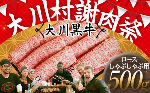 国産黒毛和牛 大川黒牛 ロース しゃぶしゃぶ用 スライス A4（250g×2パック） 国産 黒毛和牛 A4 ロース 牛肉 しゃぶしゃぶ 牛しゃぶ 鍋 牛 ビーフ 肉 食品 高知県 大川村 F6R-02