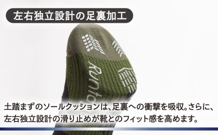 【23-25cm】【3色セット】Runtage 着圧ゴルフソックス アスリートラウンドPRO 先丸タイプ【イイダ靴下株式会社】[HBB020]