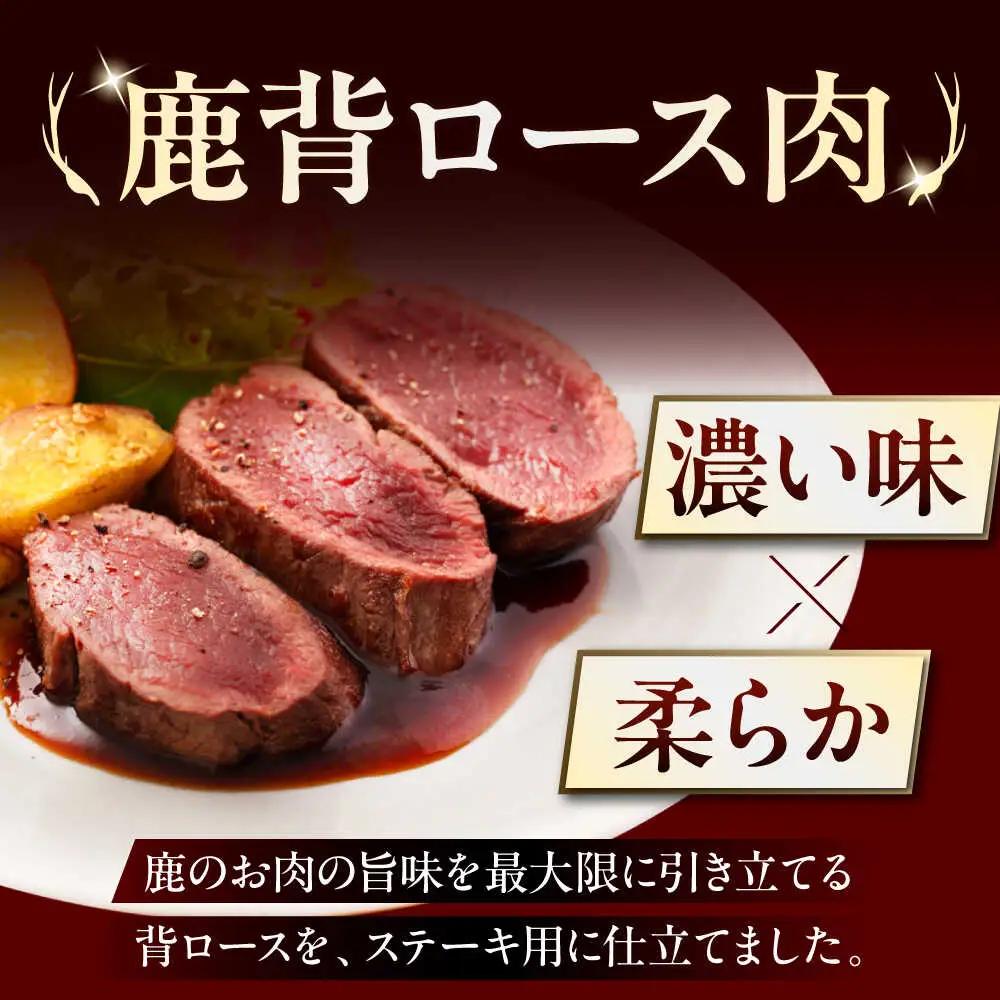 【全12回定期便】鹿肉 背ロース 2枚  ジビエ 赤身 冷凍配送 [AJAO070]