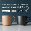 【ふるさと納税】【美濃焼】one-color マグカップ 2色セット (水柿・漆黒)【山二製陶所】食器 コーヒーカップ ティーカップ [MDA013]