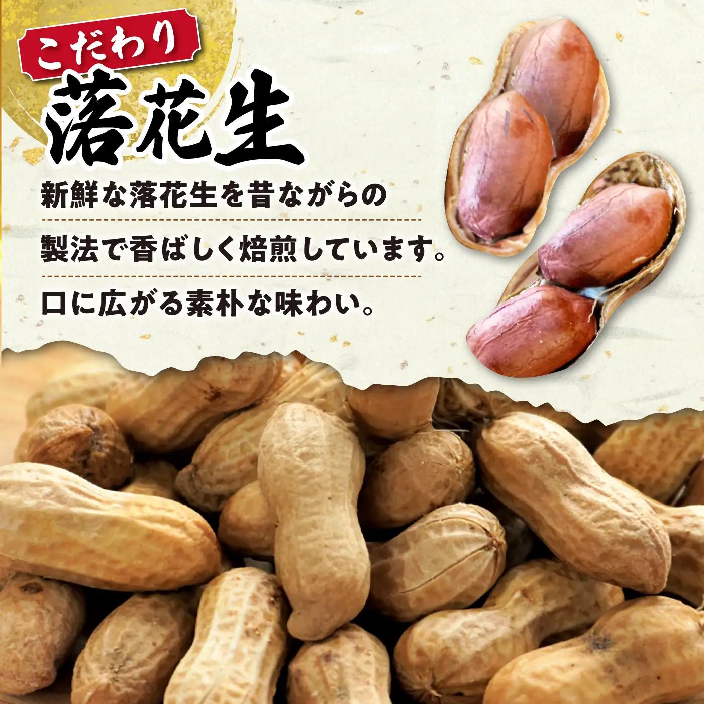 殻付き 落花生 合計約600g（300g×2袋） ピーナツ おつまみ 大村市 浦川豆店[ACZR018]