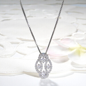 250-9-1 ネックレス PT900 プラチナ ダイヤモンド 計1.5ct ボリューム ドット もこもこ ペンダント【f244-pt】 ALPAZ016