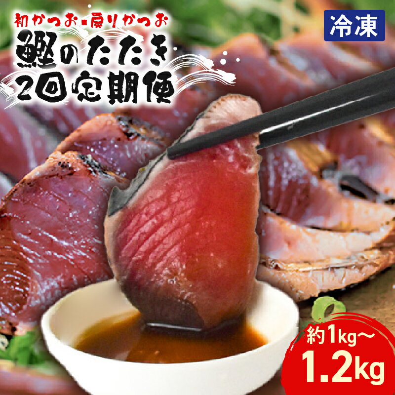 【ふるさと納税】高知の初カツオと戻りカツオのたたき定期便 4節セット×2回　高知県安芸市　魚屋が目利きした新鮮なかつお　鰹　地域で人気の有名店　送料無料