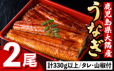 【A57002】うなぎ蒲焼・大(有頭)(2尾・計330g以上)(タレ・山椒付)鹿児島 国産 鰻 うなぎ ウナギ 蒲焼き うな丼 うな重 ひつまぶし 土用の丑の日 真空パック お土産 贈答 ギフト プレ