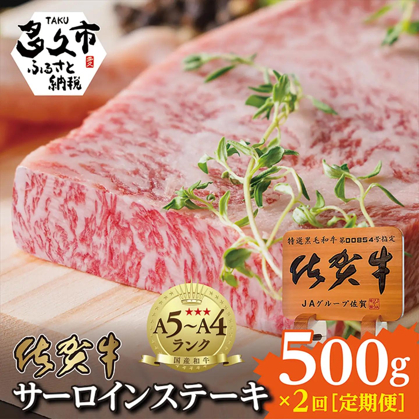 【定期便2回】佐賀牛 サーロイン ステーキ 250g×2枚 全2回お届け 定期便 _k-17