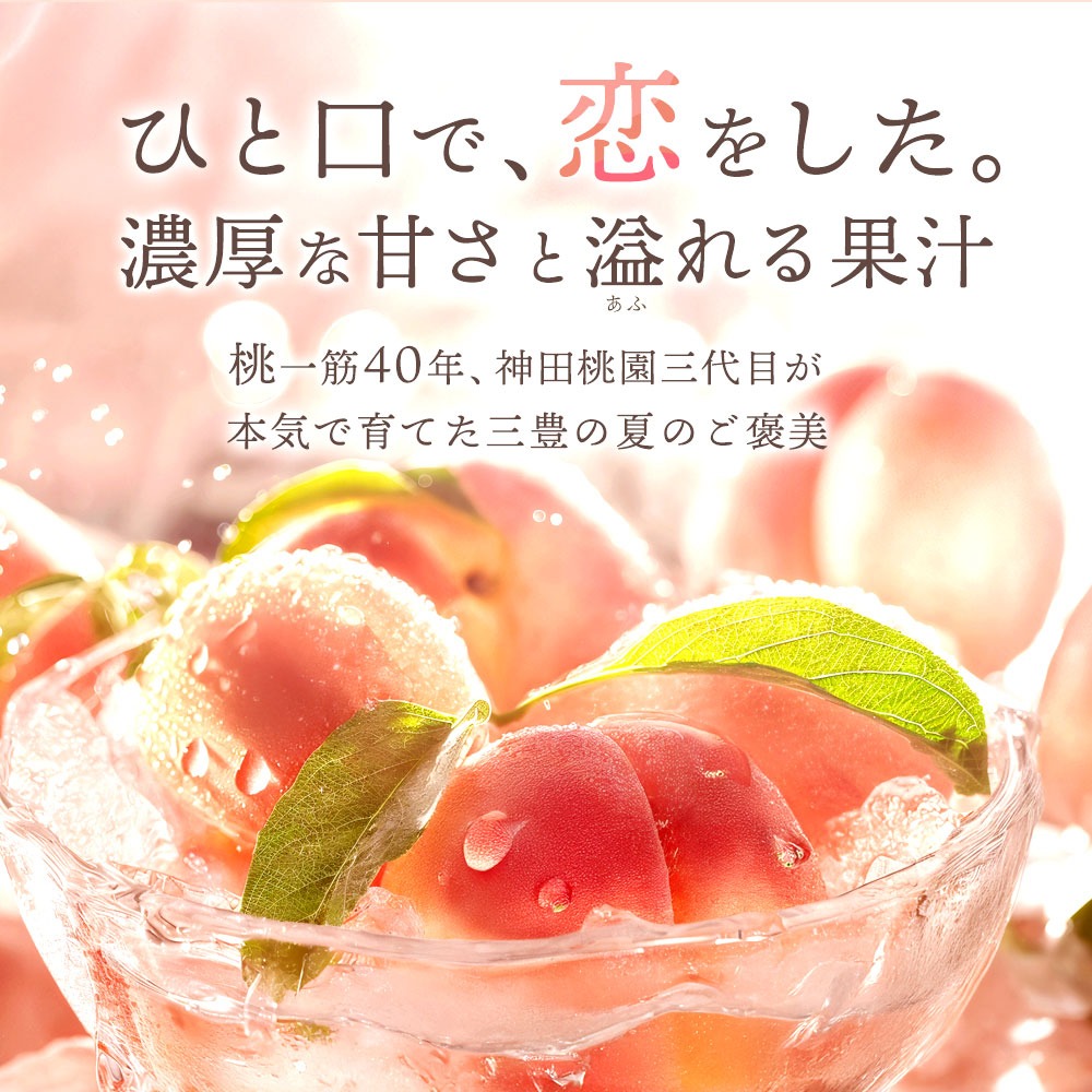 M51-0017_【ふるさと納税】 桃 産地直送 「神田桃園の白桃」 約2kg  [ フルーツ 名産品 桃 もも モモ 白桃 果物 くだもの お取り寄せグルメ 三豊市 20000 20, 返礼品 神田