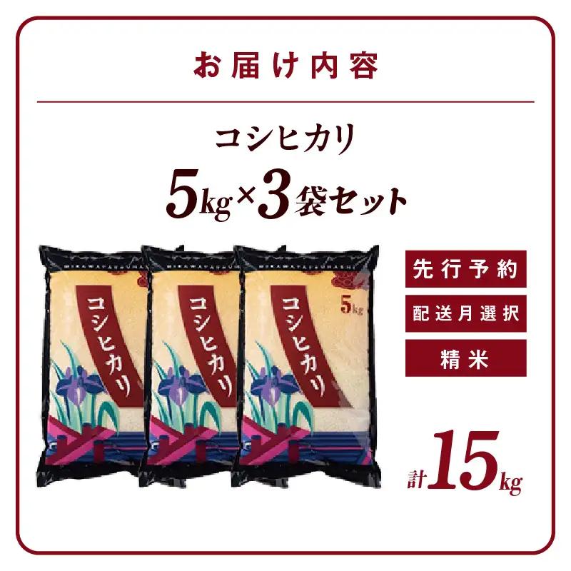 【令和８年産 先行予約】コシヒカリ（精米）15kg（11月発送）（3573）