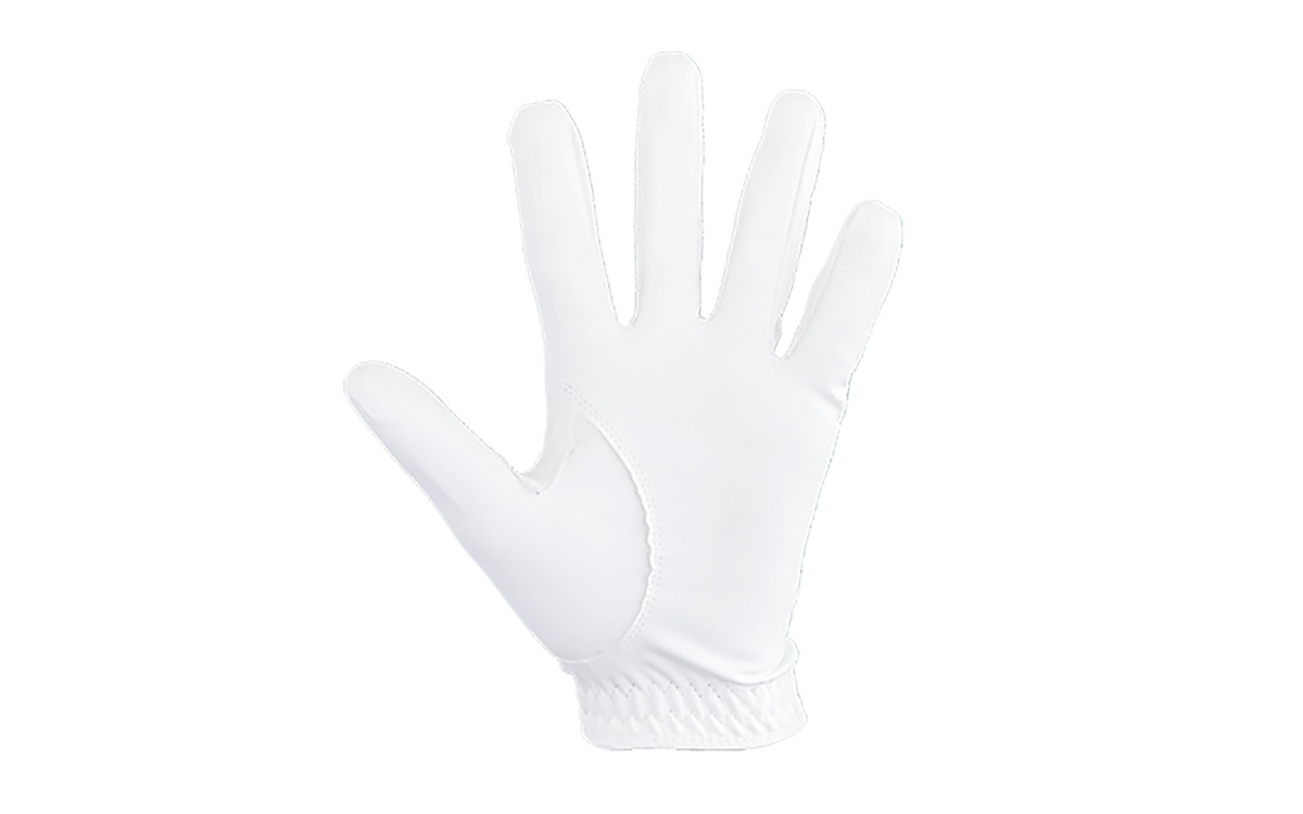 インスパイラルグローブ ホワイト 右手用　(19cm) ／ゴルフ スポーツ 極薄素材 合成皮革 タイト 密着 練習用 ラウンド時 滑りにくい 動きやすい 快適 ユニセックス