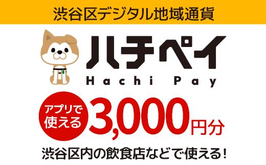 
渋谷区デジタル地域通貨「ハチペイ」3,000円分
