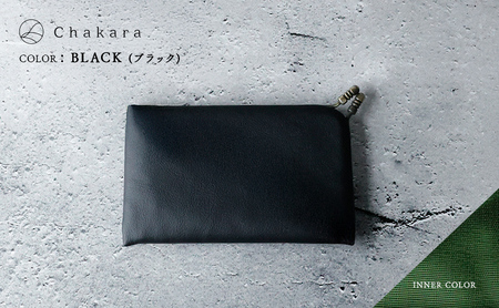 Chakara GAMAGUCHI cardcase カードケース 名刺入れ がま口 静岡茶 アップサイクル 合成皮革 浜松市 ブラック