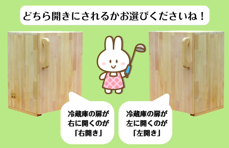 手作り木製 収納メインの小型冷蔵庫 ～一人暮らし用～ 099H2614