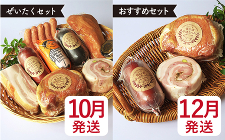 【国際大会金賞】【全12回定期便】豪華詰め合わせ！オールスター セット / ハム ベーコン ソーセージ 無添加 / 長与町 / 雪の浦手造りハム  [EAM053] / 無添加 ベーコン ハム チキン