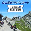 【ふるさと納税】立山黒部アルペンルート 往復優待券 1枚 (立山駅～室堂駅) 往復 優待券 優待チケット 立山黒部観光 立山駅 室堂駅 山岳観光 アルペンルート 旅行 トラベル 観光 レジャー 優待 チケット F6T-153