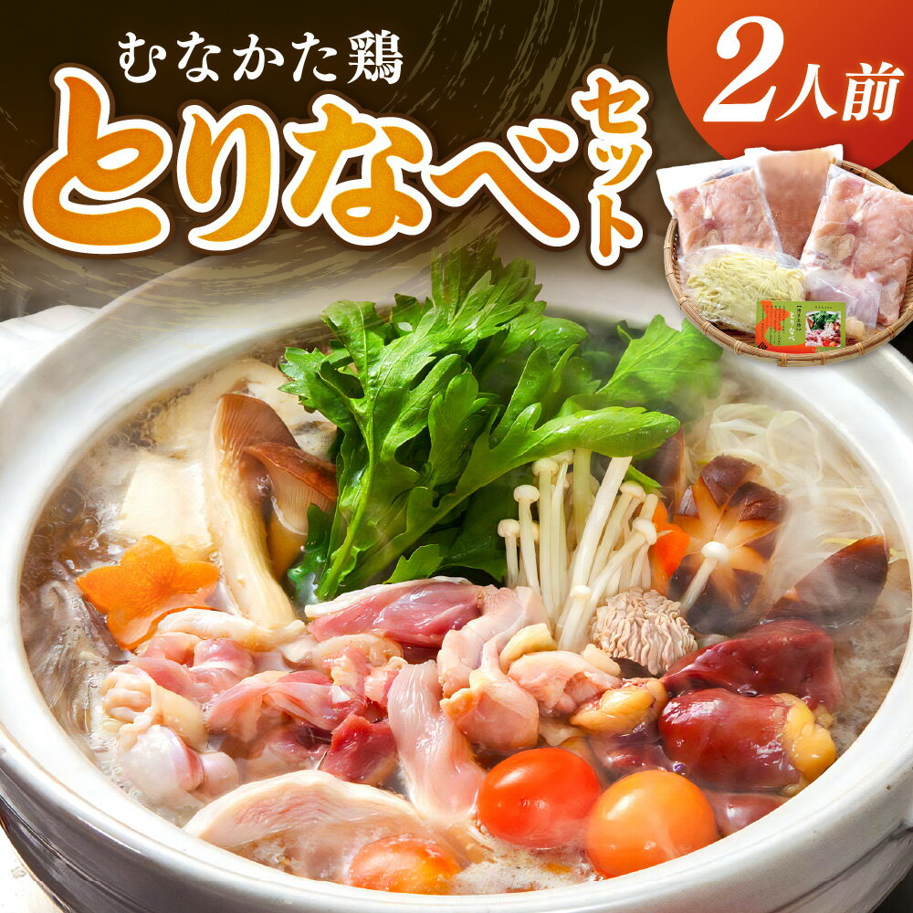 【ふるさと納税】むなかた鶏 とりなべセット 2人前【宗像観光協会】_HA1035　送料無料福岡県 宗像市 宗像産 丸大豆しょうゆ ちゃんぽん麺