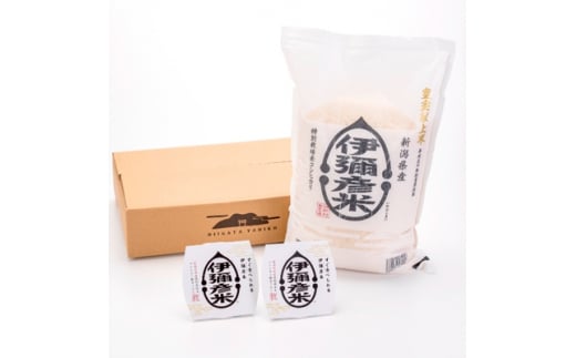 ＜伊彌彦米とパックごはんセット＞精米5kg×1袋 パックごはん2パック ブランド米 新潟県 弥彦村_パックご飯 新潟県産 白米 5キロ ごはんパック レンチン 簡単 レトルト お米 こしひかり こめ コメ【1107191】