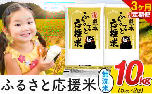 【3ヶ月定期便】米 無洗米 家庭用 熊本 ふるさと応援 定期便 米  10kg《申込み翌月から発送》 熊本県産 精米 山江村 ブレンド米 国産 おうちご飯 予約 返礼品 発送 配送 SDGs わけあり むせんまい お米 おこめ