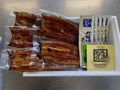 a30-307　うなぎ120ｇ長蒲焼×5、たれ（山椒付）、吸物セット