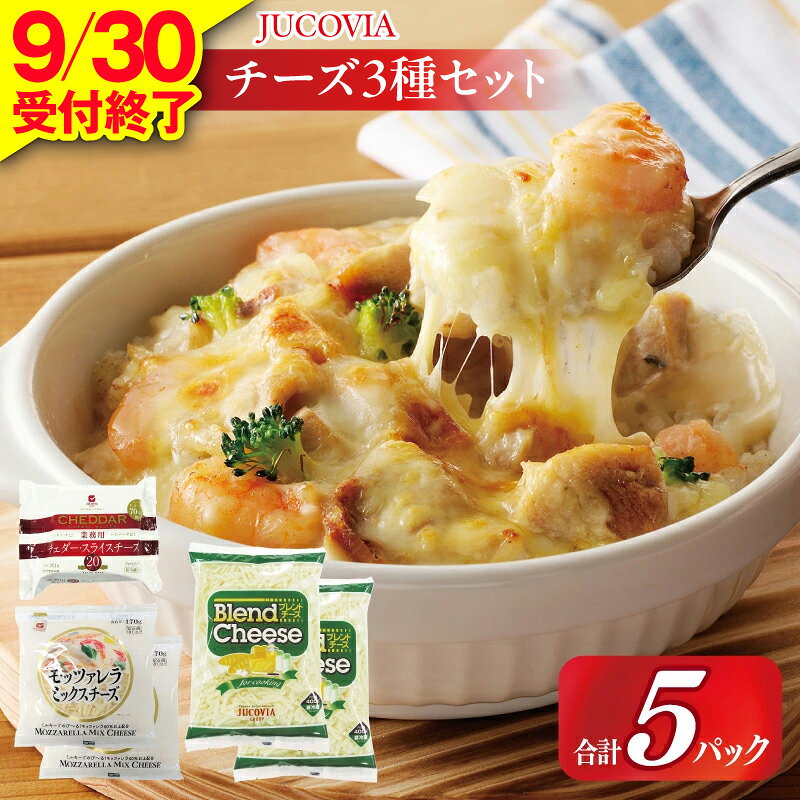 【ふるさと納税】【9/30受付終了】 ムラカワチーズ JUCOVIA スライスチーズ 1種 シュレッドチーズ 2種 セット 合計 5パック チェダー ブレンド モッツァレラ チーズ 乳製品 ピザ グラタン ドリア サンドイッチ お取り寄せ 大阪府 泉佐野市 送料無料