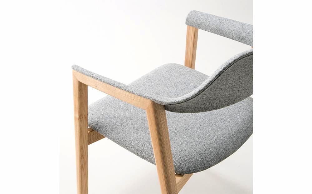 旭川家具 カンディハウス TEN アームチェアーUB（座張） 北海道タモNF／トニカLGY