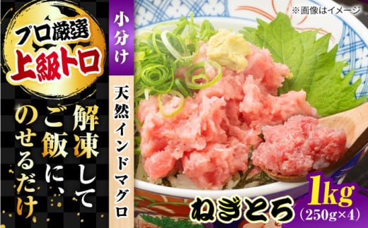 天然 まぐろ ねぎとろ 約1kg（約250g×4パック） 鮪 マグロ 魚 ネギトロ 横須賀【横須賀商工会議所 おもてなしギフト事務局（本まぐろ直売所 横須賀本店）】 [AKAK008]