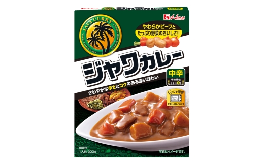 カレー レトルト ハウス レトルトジャワカレー 中辛 200g 10個 [翔栄通商 愛知県 江南市 ko23btu570087] レトルト食品 レンジ対応商品 惣菜 お惣菜 惣菜カレー 簡単 時短 お手軽 便利 簡単調理 ストック 小分け