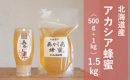 はちみつ 1kgパック＋500gチューブ 国産 アカシア蜂蜜