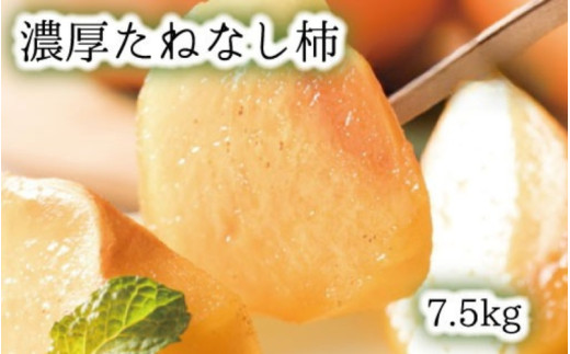 濃厚たねなし柿　秀品　L～４Lサイズ　約7.5kg入り【2026年10月上旬～11月上旬頃に順次発送】