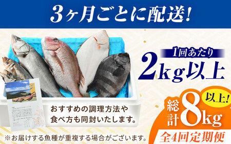 【定期便】全4回(3ヶ月毎発送)【加福鮮魚】「若狭小浜港産地直送」旬の天然鮮魚お任せセット！地魚 下処理済み 刺身 煮魚 焼き魚  小浜市 / 加福鮮魚 【配送不可地域：北海道、北東北（秋田、青森、岩