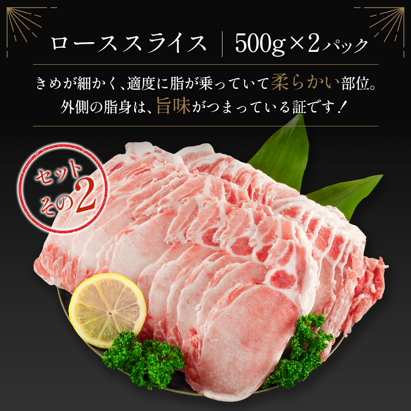 宮崎県産豚 3種 食べ比べ スライスセット（500g×6パック）計3kg 国産 肉 豚肉 ご飯 おかず しゃぶしゃぶ【C369-2502】_イメージ3
