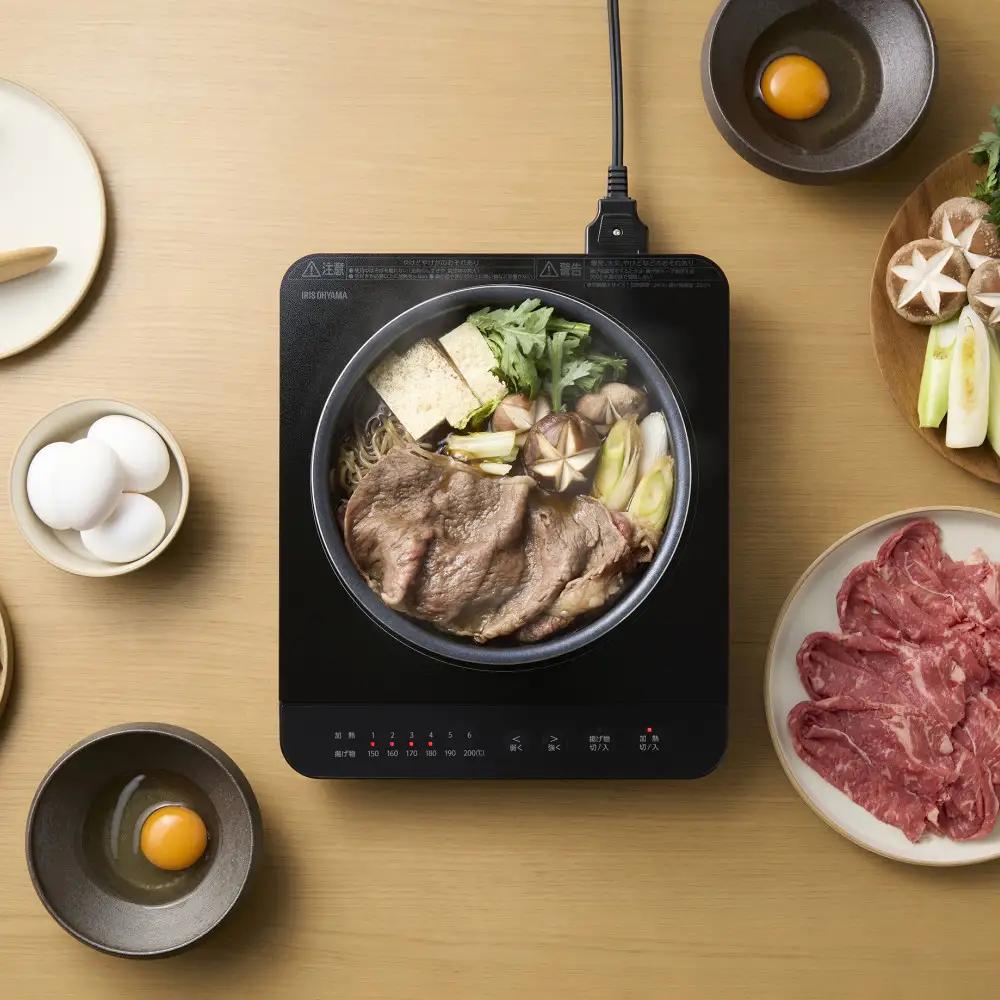 1口IHコンロ 1400W IHK-TA1-B ブラック