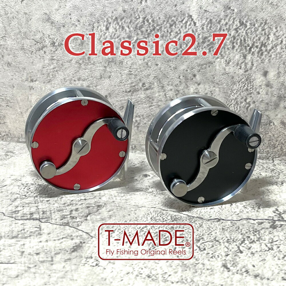 【ふるさと納税】【選べる2色】T-MADE Classic2.7リール | 埼玉県 草加市 釣り リール フライリール フィッシング フライフィッシング 渓流釣り ギア フィッシングギア レッド ブラック 赤 黒 左利き 左巻き 右巻き 右利き クリックドラグ 送料無料