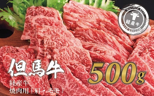 但馬牛経産牛　焼肉用（肩・モモ）500ｇ　010AA05N.／焼肉セット 黒毛和牛 いちかわ精肉店 経産牛 牛肉 国産 bbq バーベキュー 焼き肉セット アウトドア キャンプ 冷凍 焼き肉用