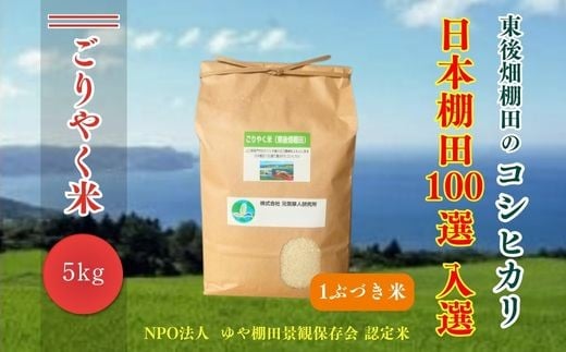 
                  令和7年度産 ごりやく米 東後畑棚田こしひかり 1ぶづき米 5kg 棚田米 長門市 コシヒカリ こしひかり 
                