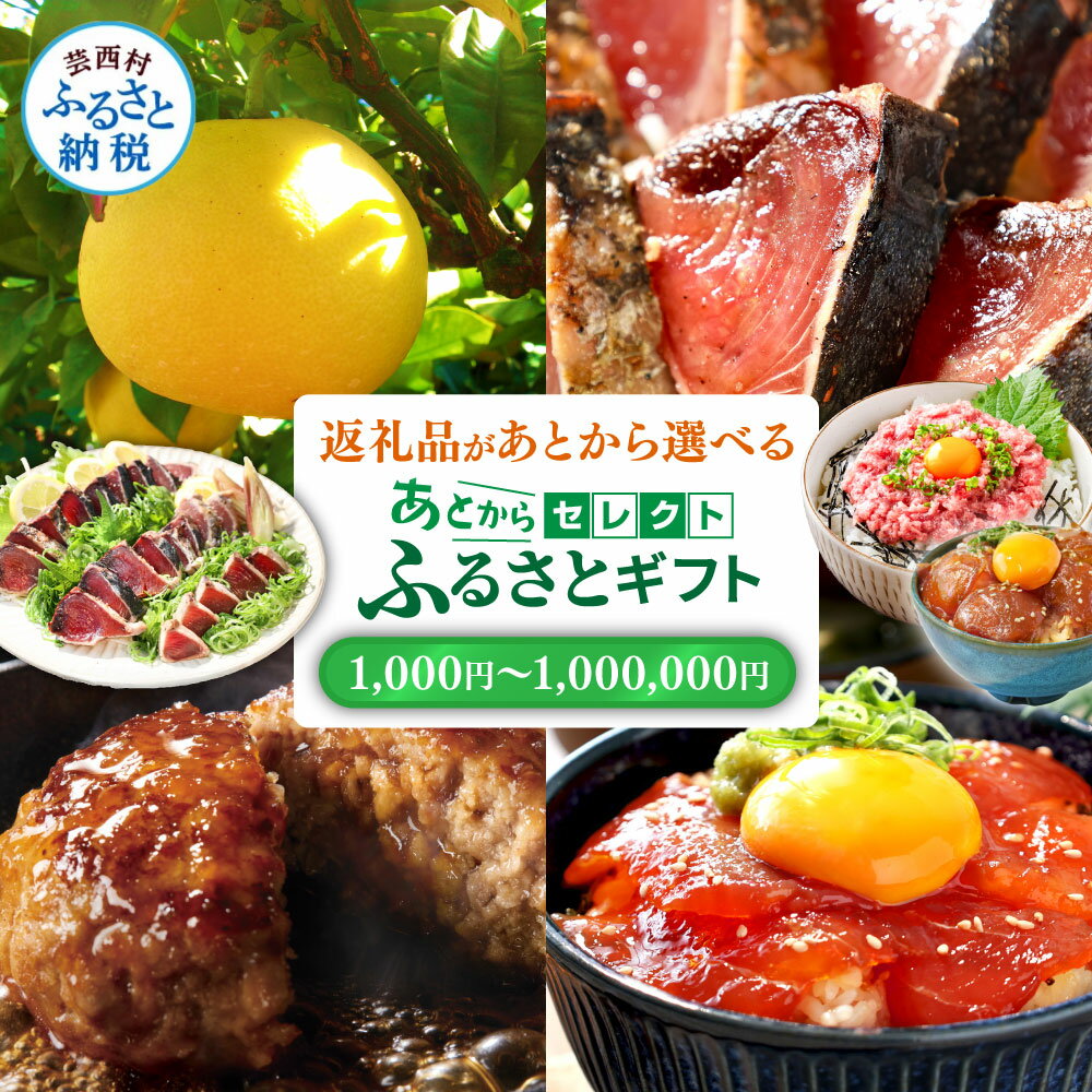 【ふるさと納税】あとから返礼品が選べるギフトコード あとからセレクト 1000円～100万円分 5000円 10000円 30000円 5万円 10万円 30万円 50万円 カタログ おすすめ ゴルフ 肉 うなぎ かつお 酒 米 みかん メロン いちご 定期便 果物 ランキング 人気 コンシェルジュ