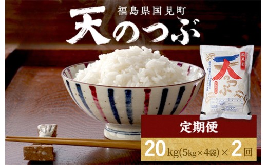 【令和8年産】【全2回定期便】米　国見町産　天のつぶ  20kg（5kg×4袋） 2回定期便 ※2026年10月～発送