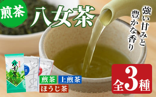 
福岡県産八女煎茶とティーバッグ(上煎茶・ほうじ茶)詰め合わせ(計605g) お茶 緑茶 八女茶 小分け 常温 常温保存【ksg0215】【お茶の星陽園】
